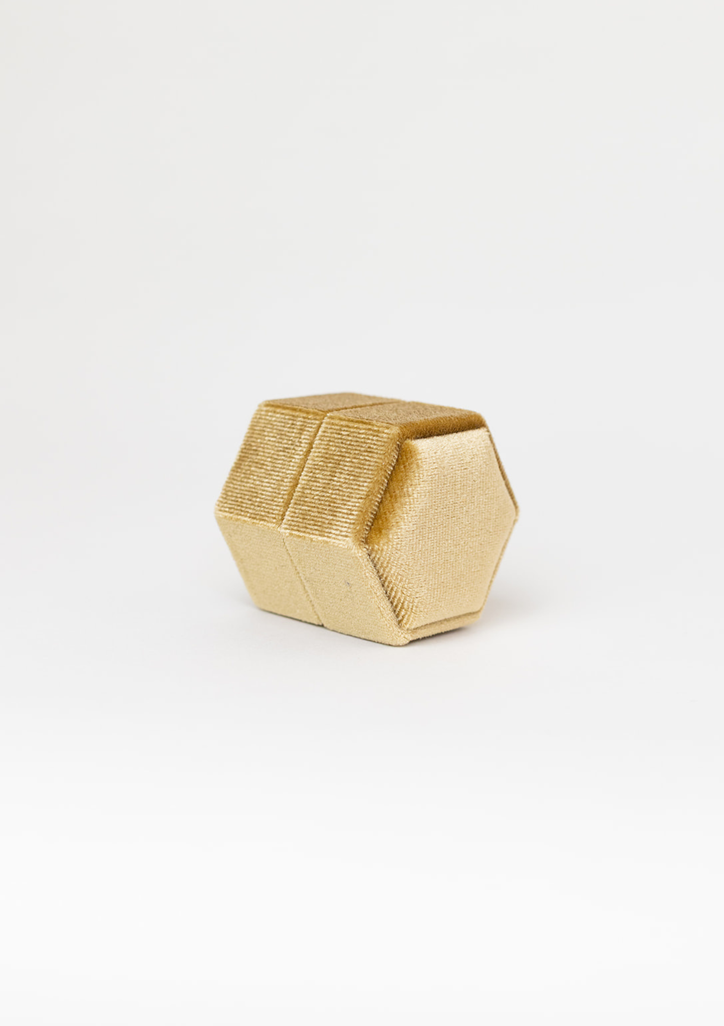 Hexagonal Velvet Ring Box