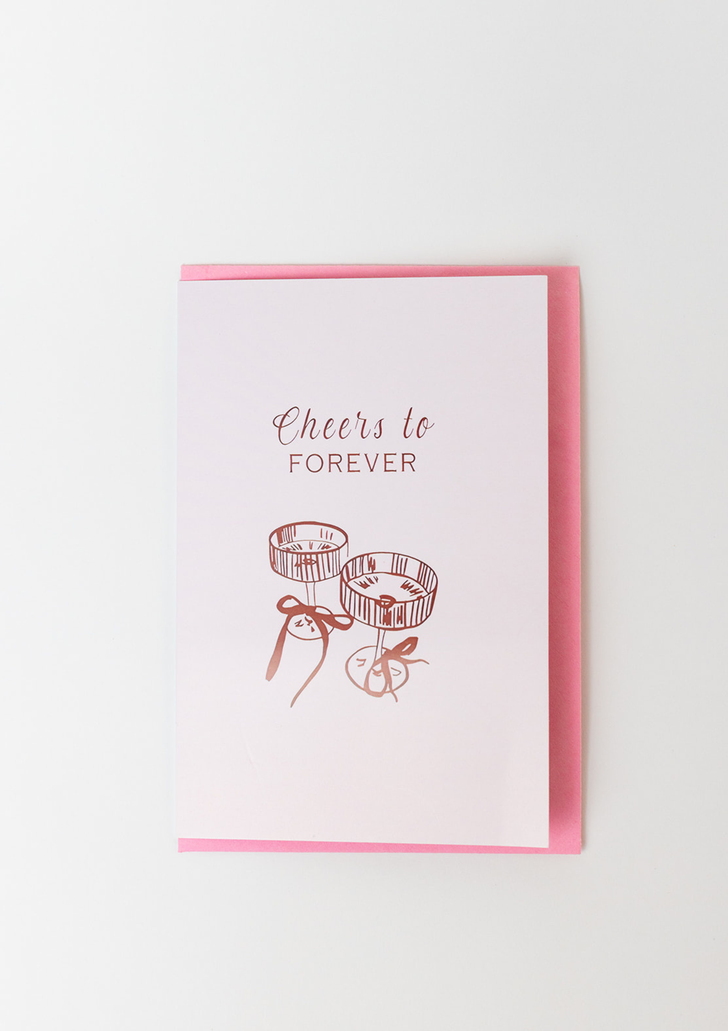 Cheers To Forever Wedding Card