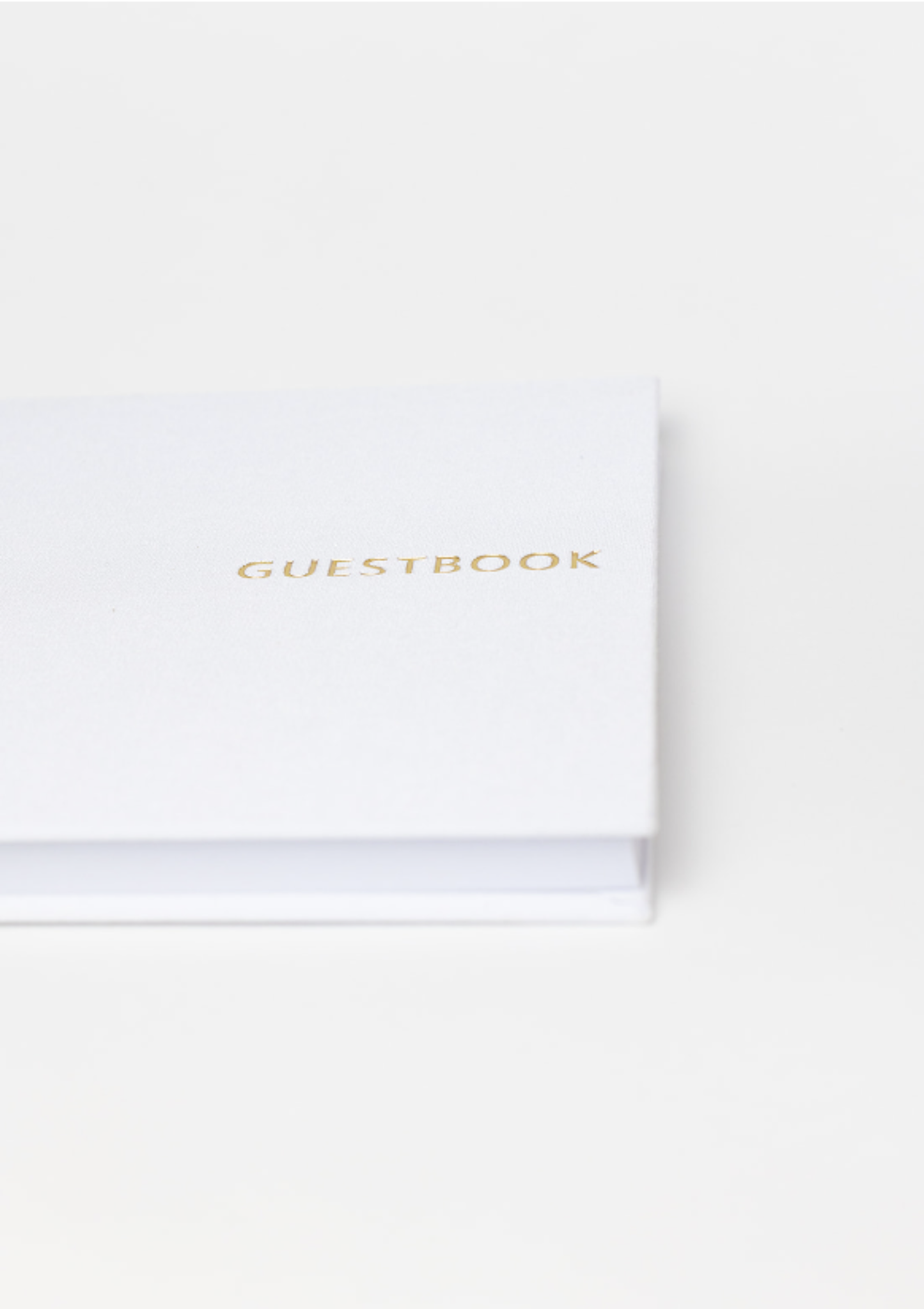Beige Linen Wedding Guest Book – Hardback