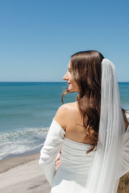 Pearl Bridal Veil 2m (Floor Length Veil)