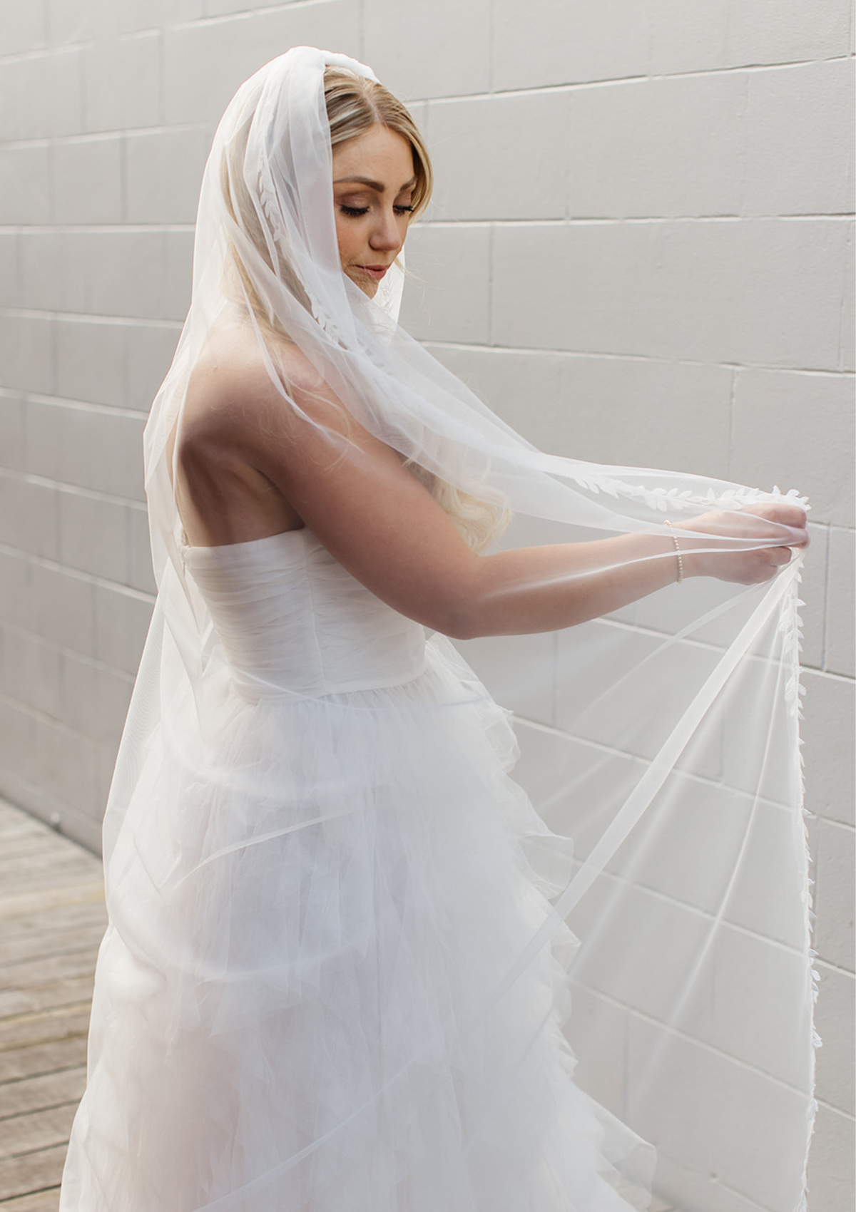 LAUNCHING SOON! Olive Leaf Edged Bridal Veil 2m
