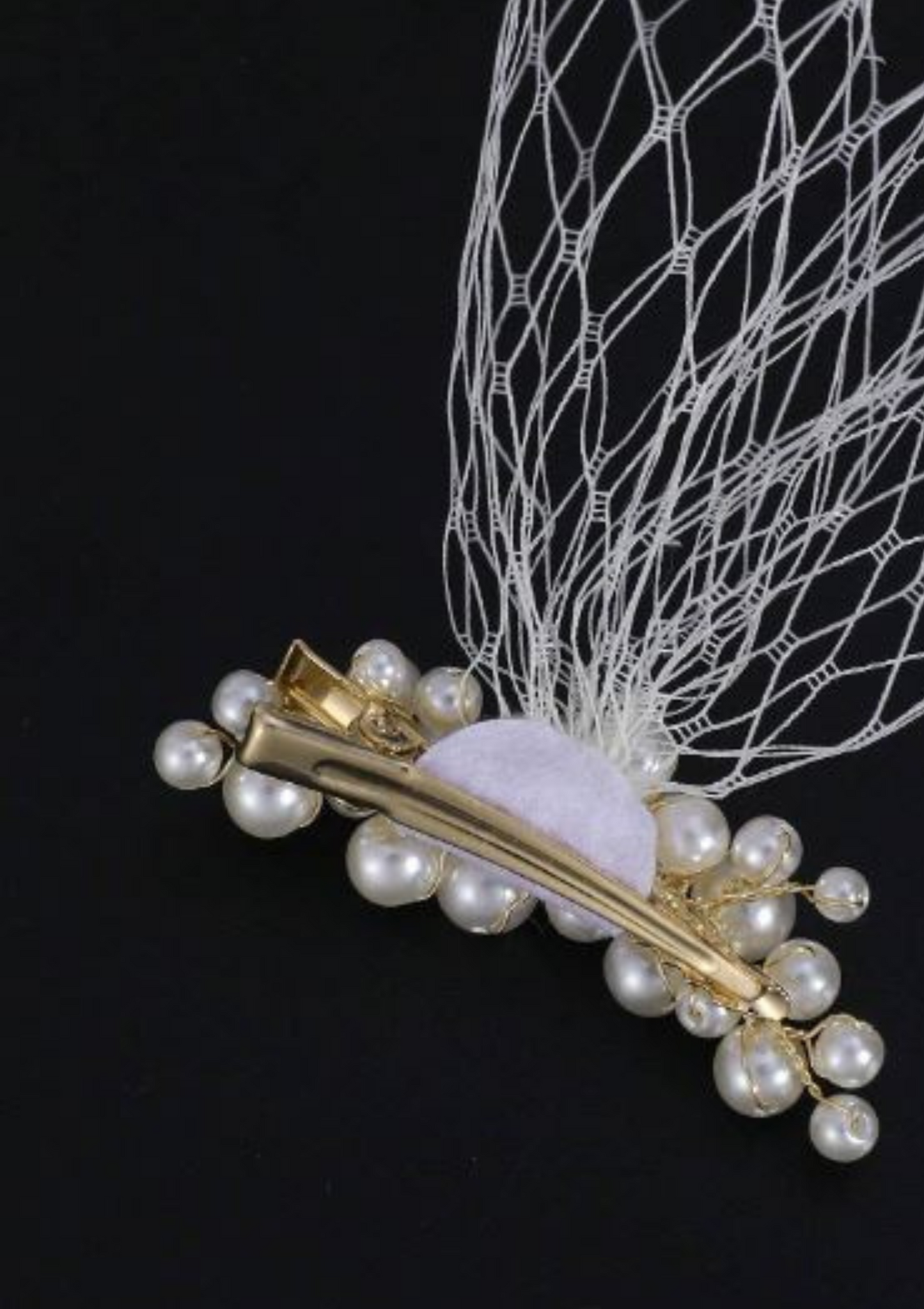 Elegant Bridal Birdcage Veil with Clips