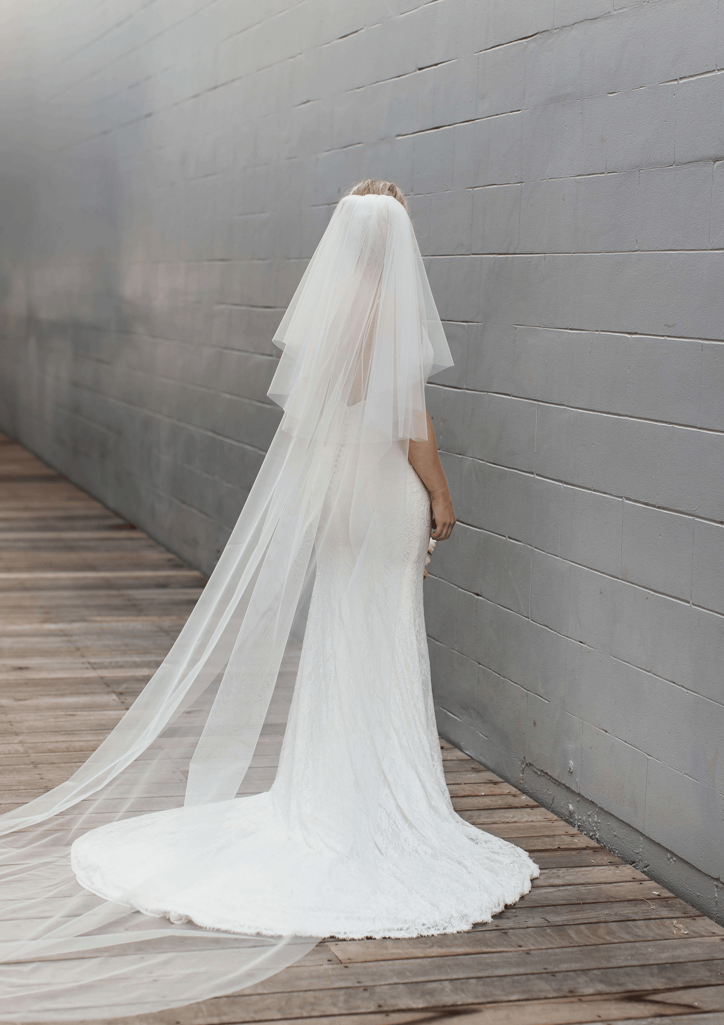 Two Tier Classic Bridal Blusher Veil 2m