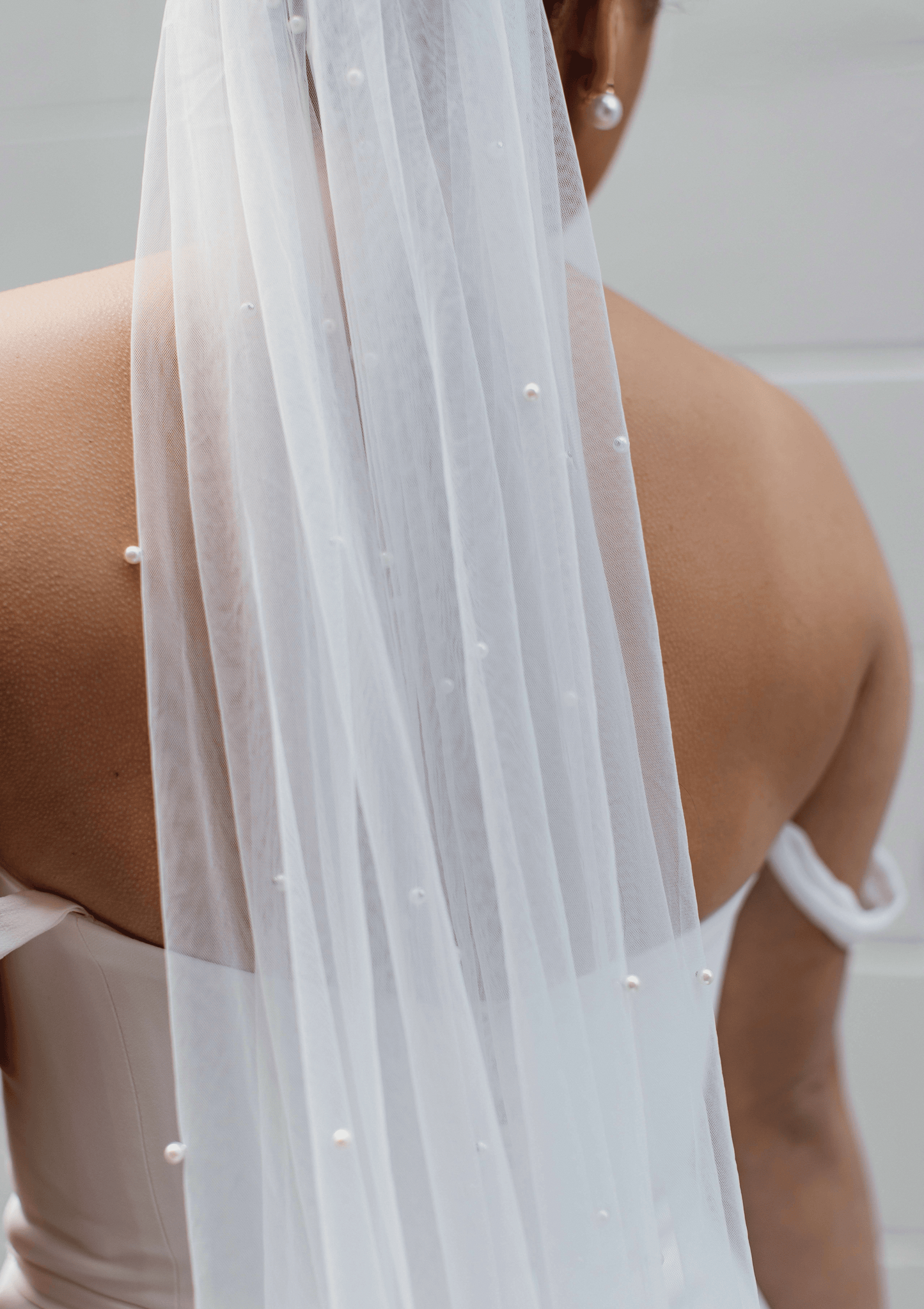 Pearl Bridal Veil 2m (Floor Length Veil)