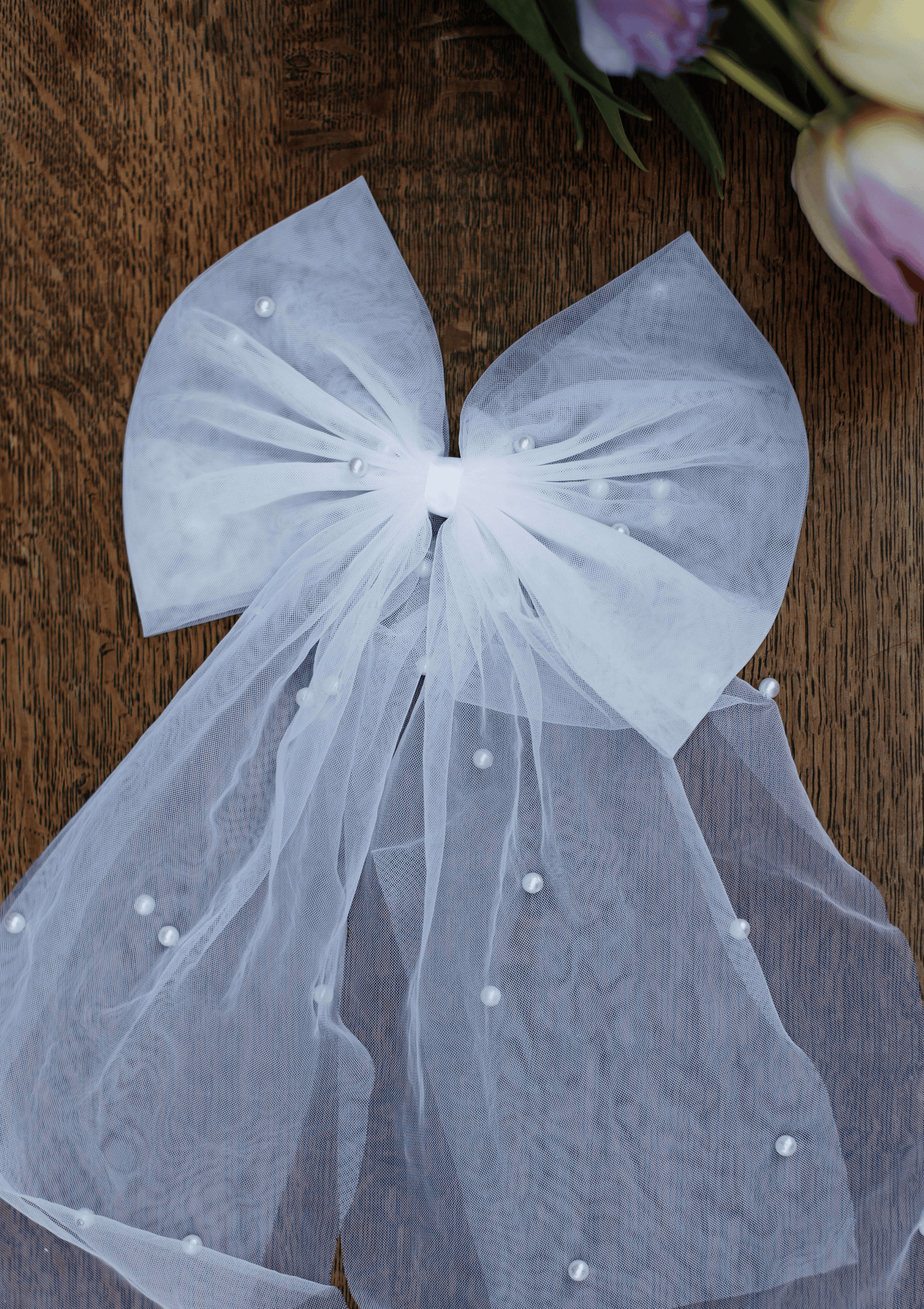 Faux Pearl Bridal Bow