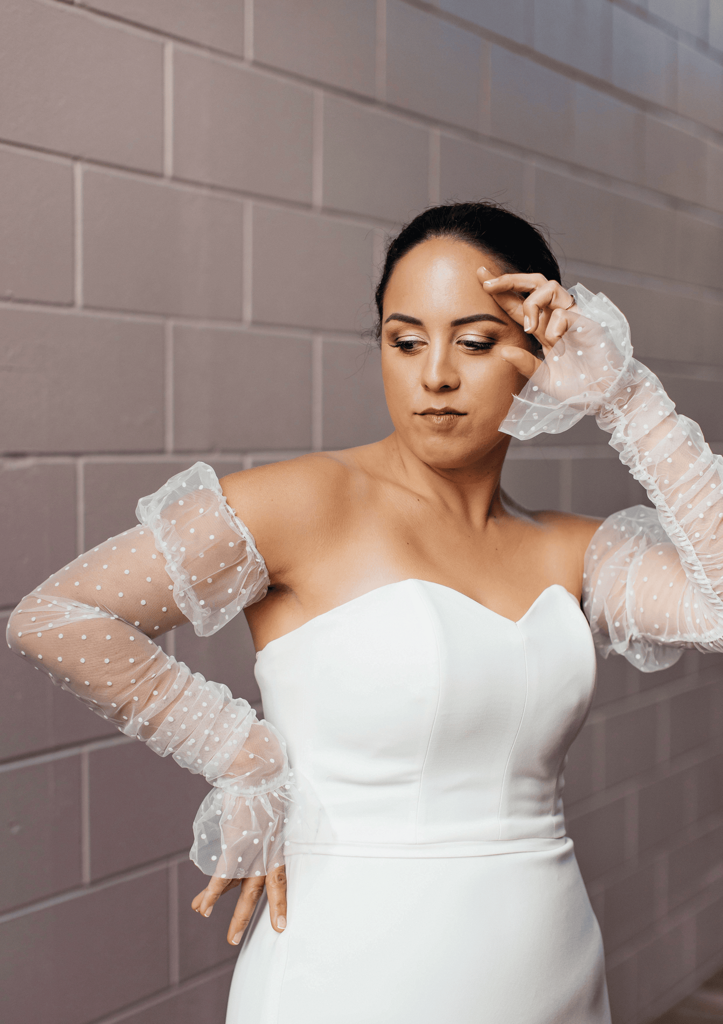 Removable Bridal Sleeves- Dotty