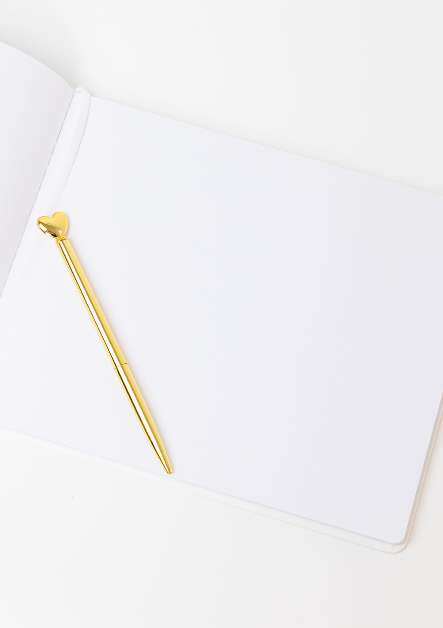 Guest Book- White Leather Look