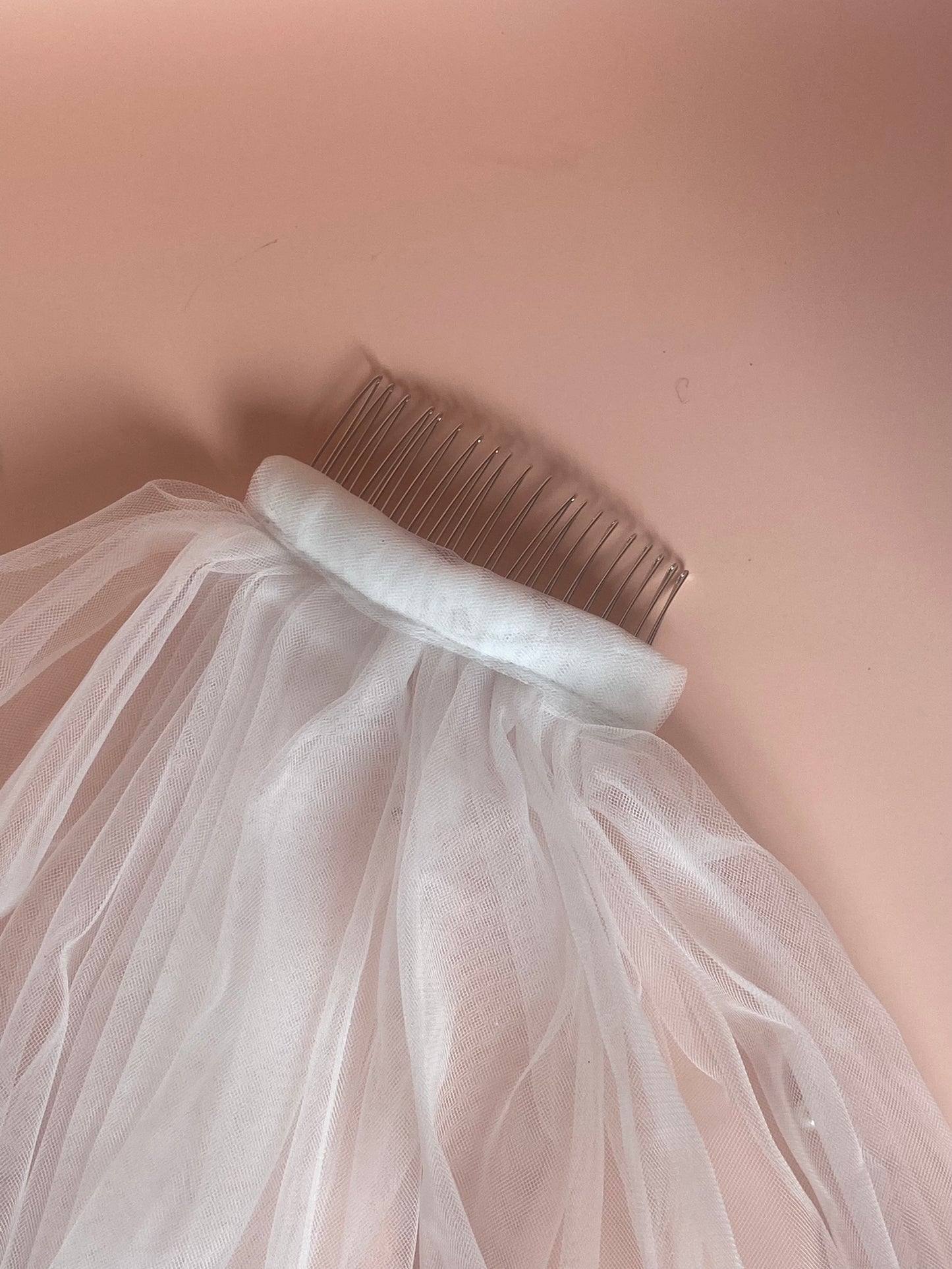 Antique Floral Blusher Bridal Veil- 1m (Fingertip)