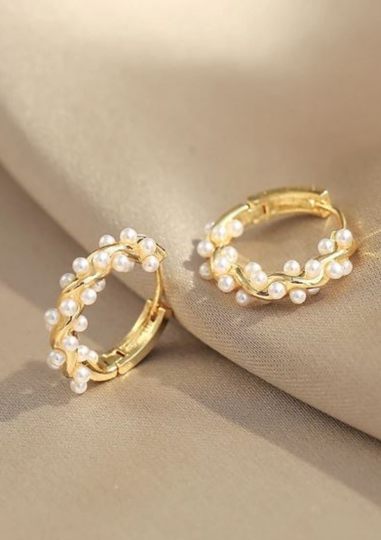 Pearl Hoop Earrings