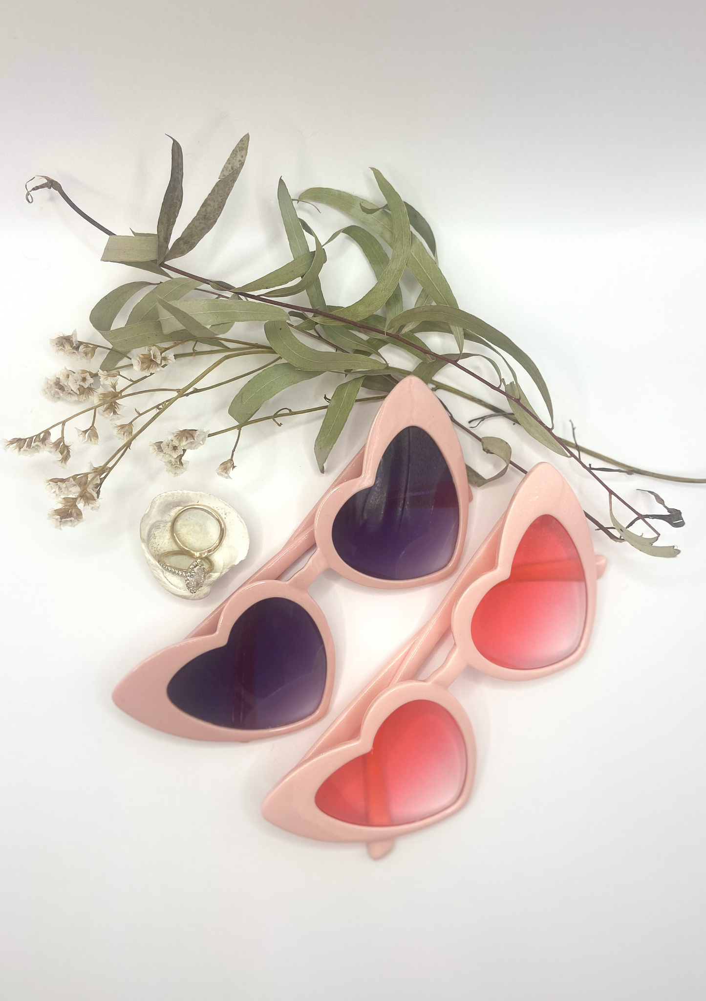 Pink Heart Sunglasses