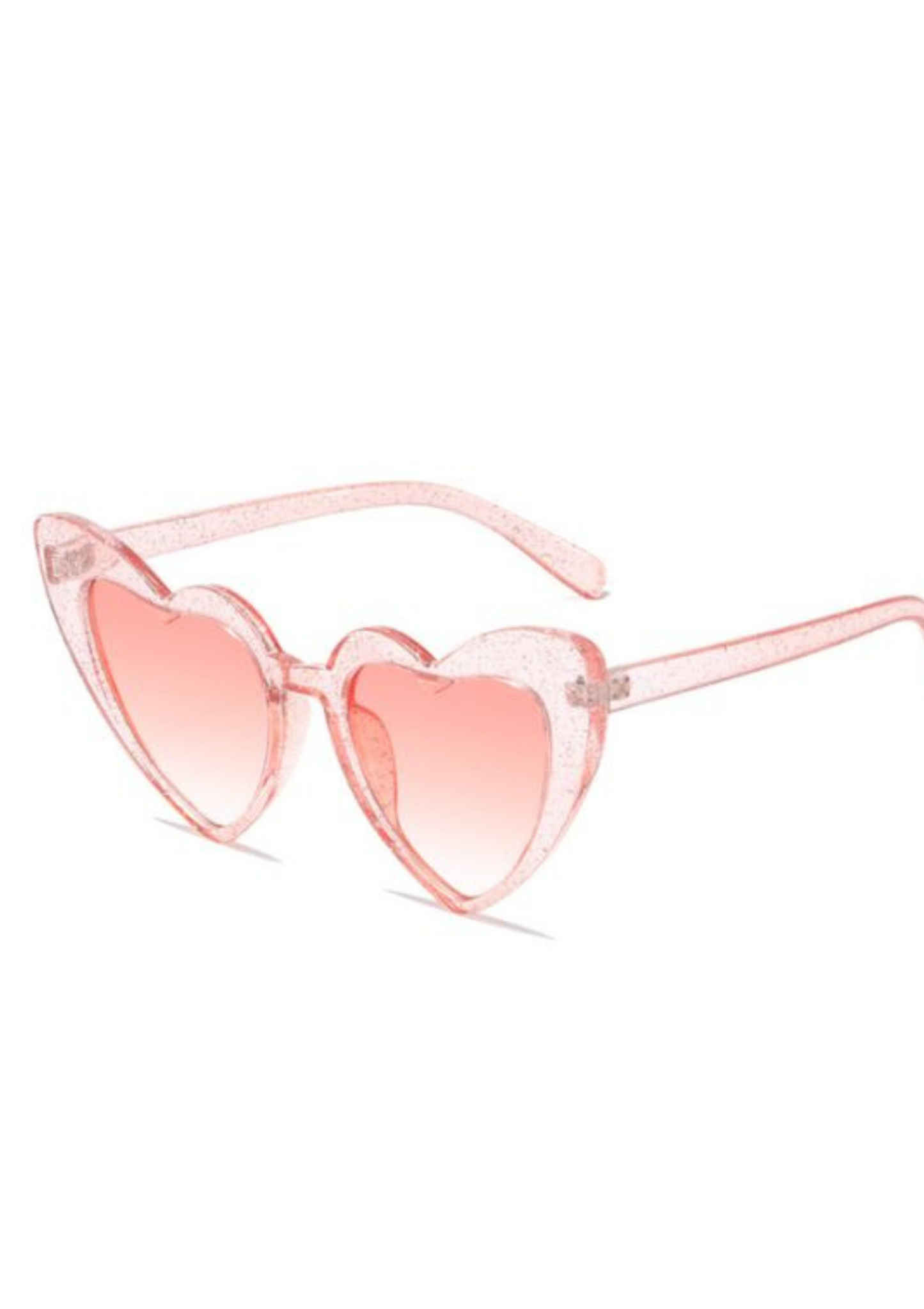 Pink Sparkles Heart Sunglasses