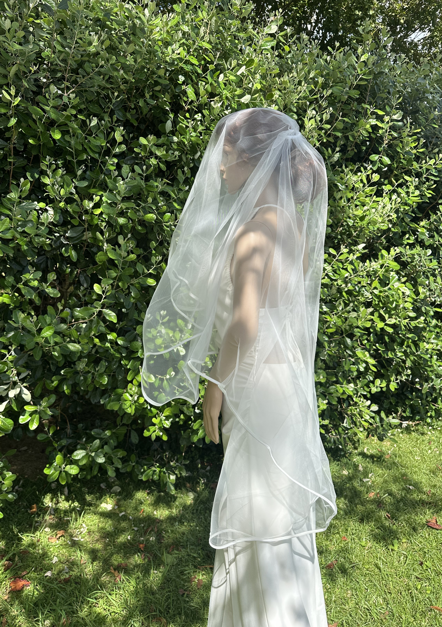 Satin Trim Blusher Veil 1m (Double Layer)