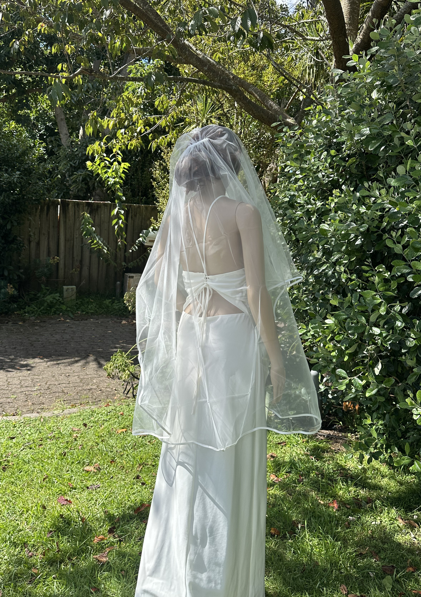 Satin Trim Blusher Veil 1m (Double Layer)