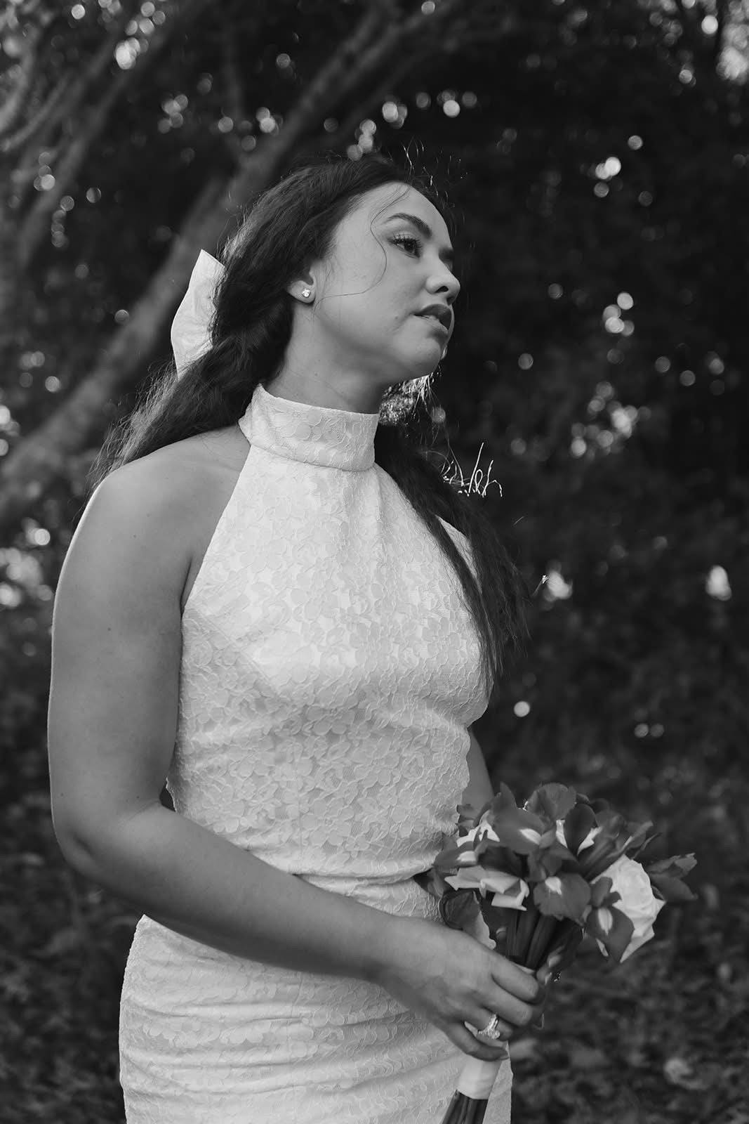 Faux Pearl Bridal Bow