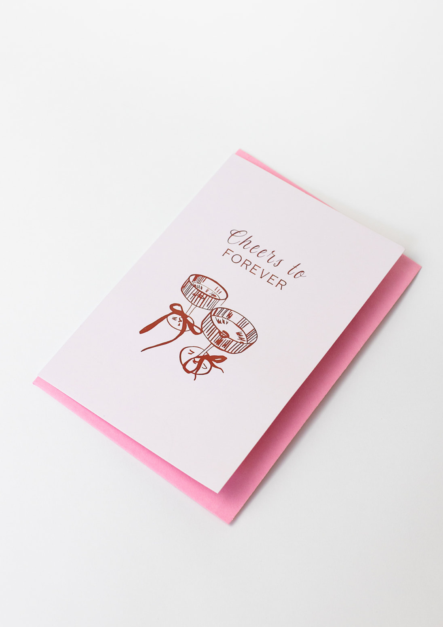 Cheers To Forever Wedding Card