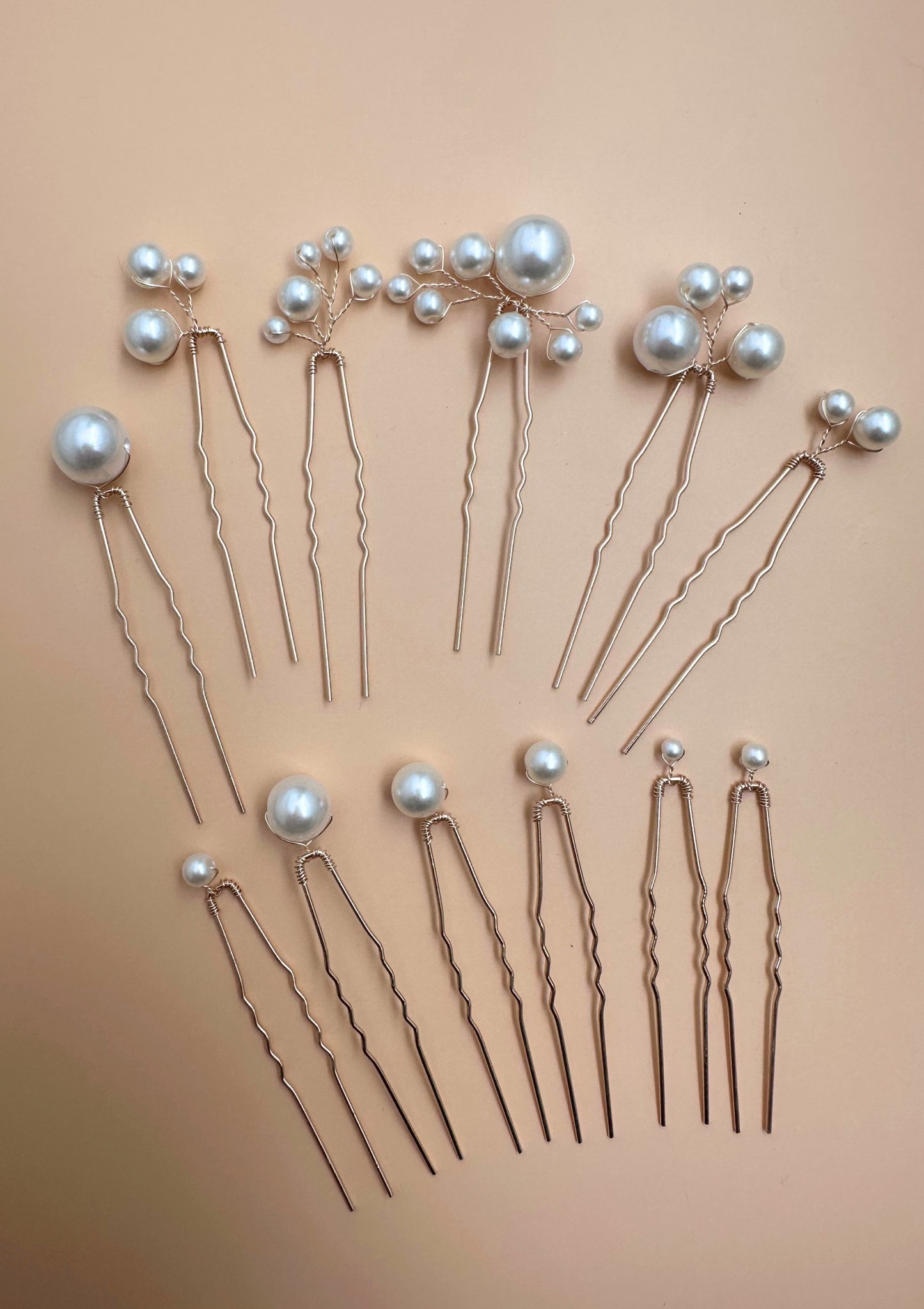 Clara Gold Pearl Hair Pins