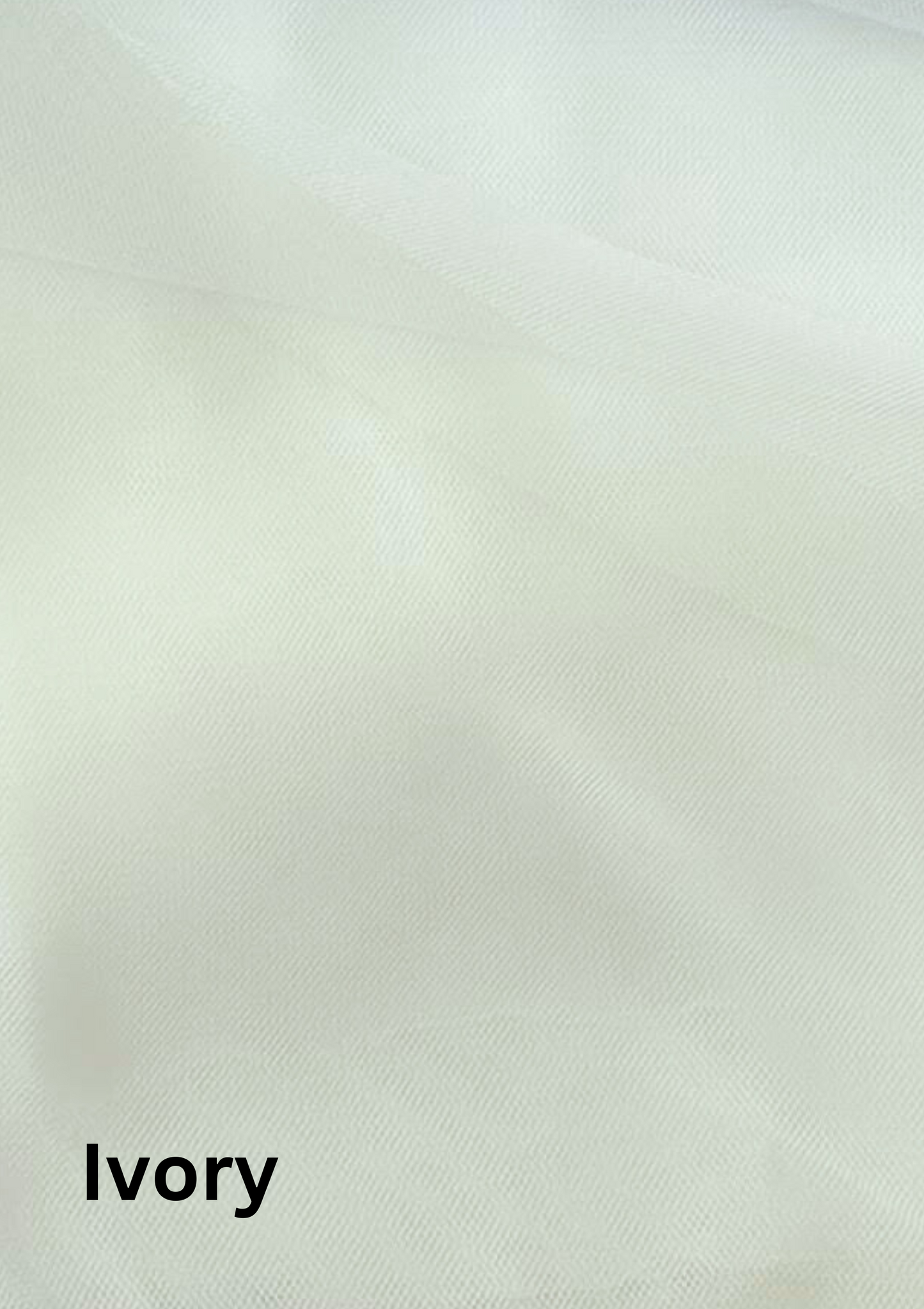Cathedral veil laid flat showing colour ivory