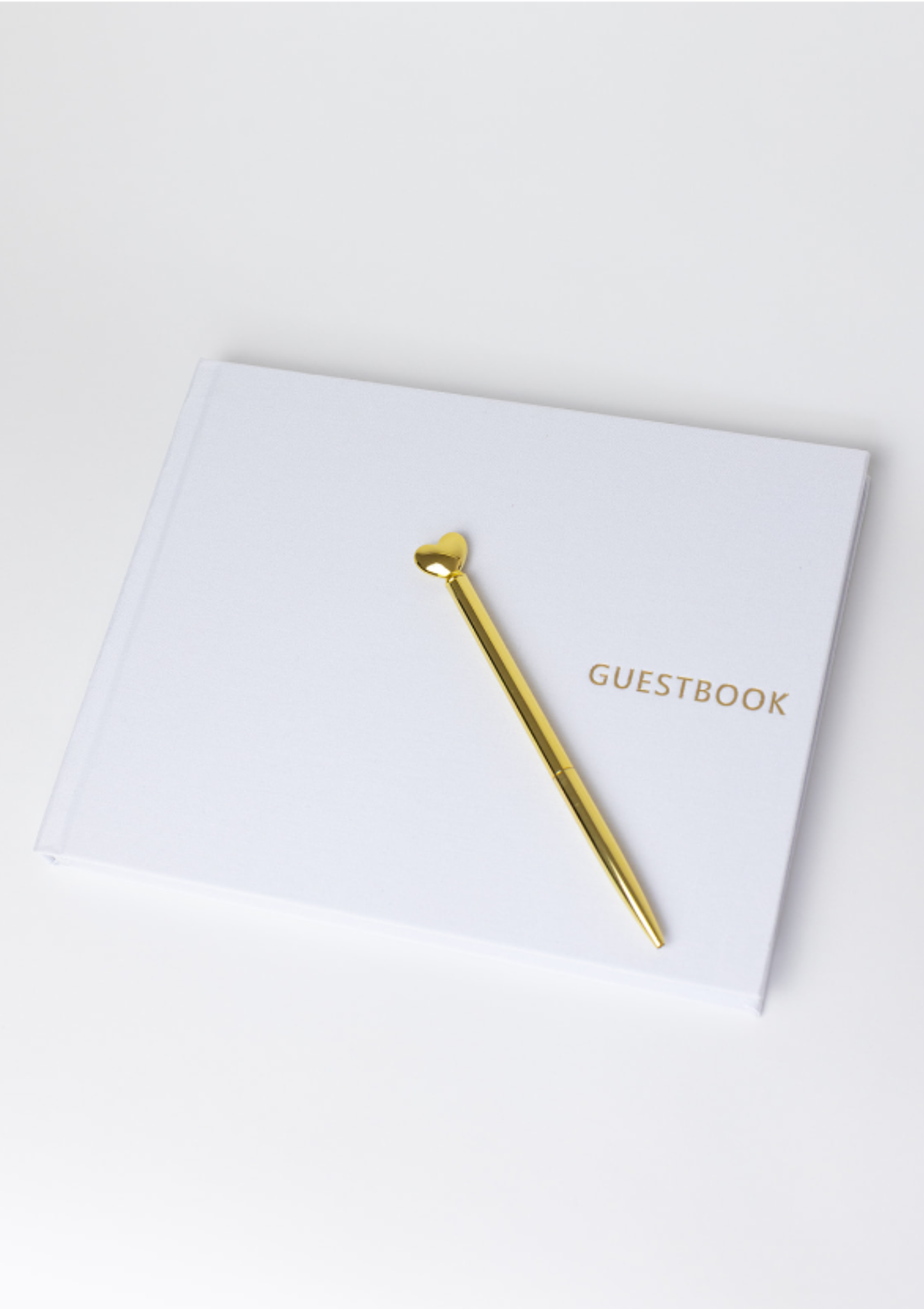 Beige Linen Wedding Guest Book – Hardback