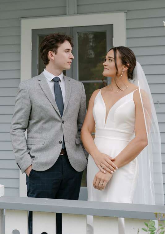 Satin Trim Bridal Veil 2m Floor Length