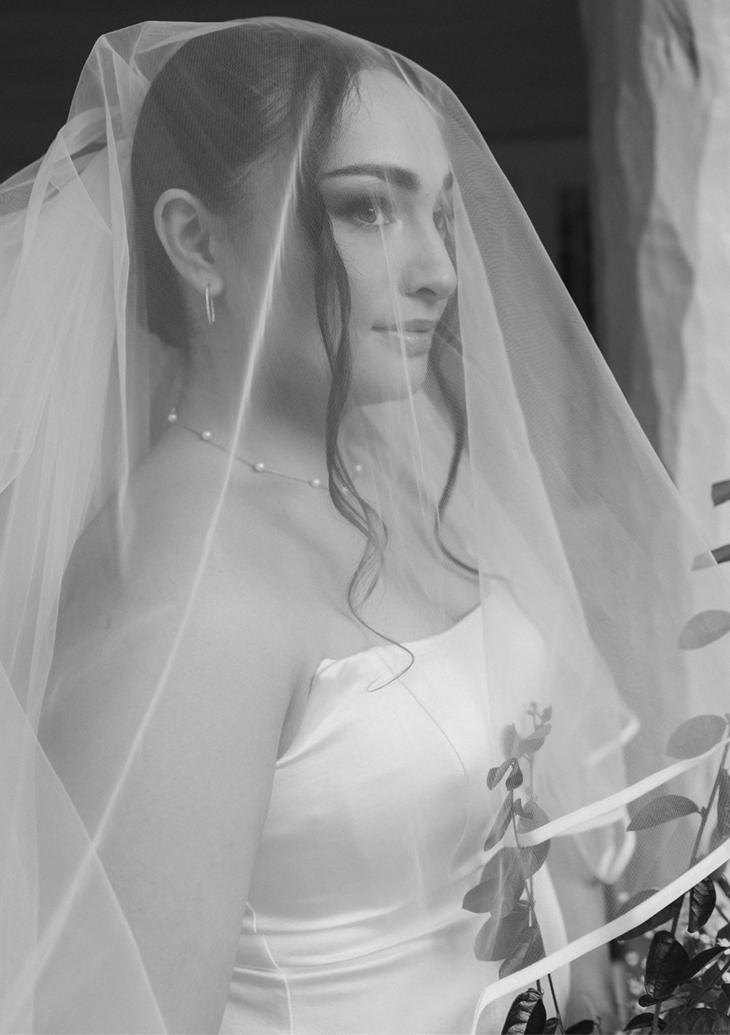 Satin Trim Blusher (Two Layer) Bridal Veil 2m