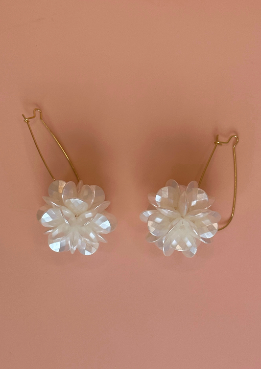 Flower-Ball Bridal Earrings