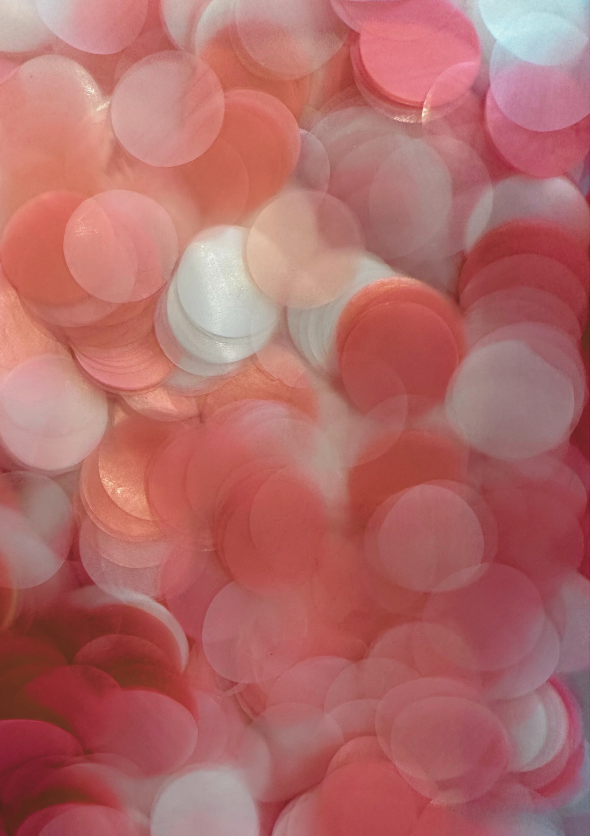 Strawberry Kisses pink and white biodegradable eco confetti NZ wedding