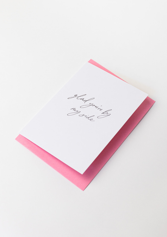Glad You’re By My Side Wedding Day Card