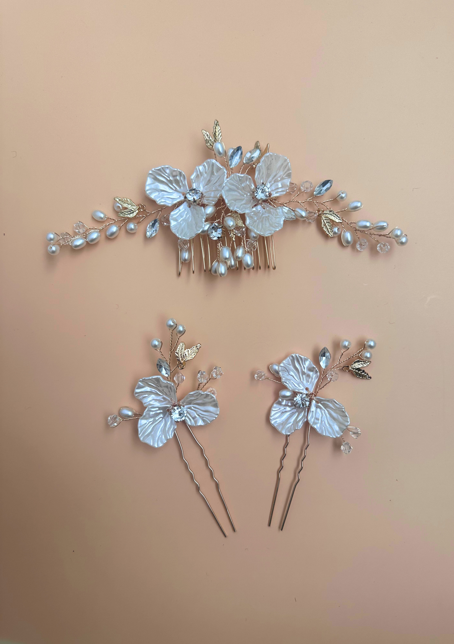 Isabella Gold Bridal Hair Pins