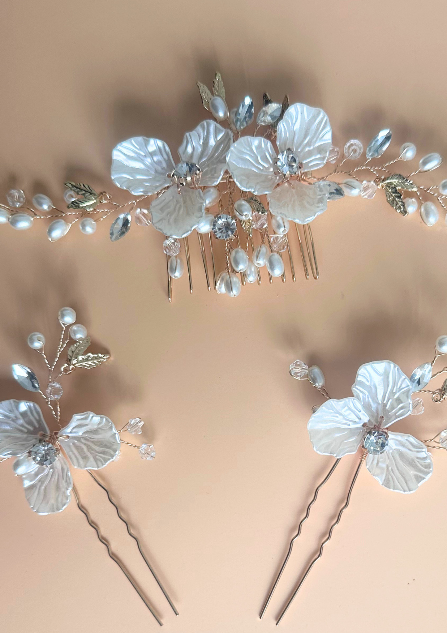 Isabella Gold Bridal Hair Pins
