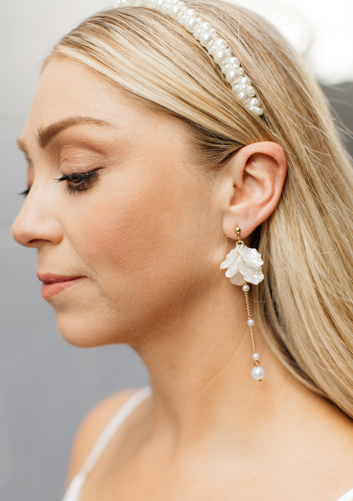 Pearl Orchid Earrings