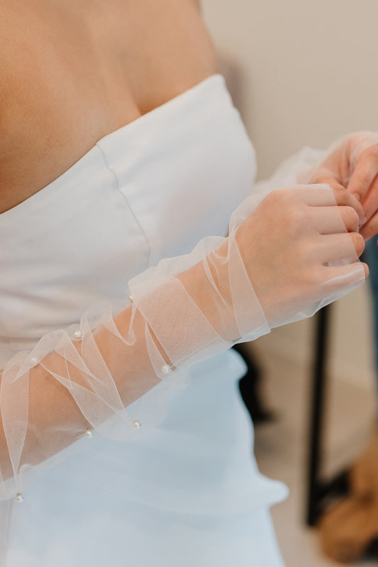 Pearl Removable Bridal Sleeves