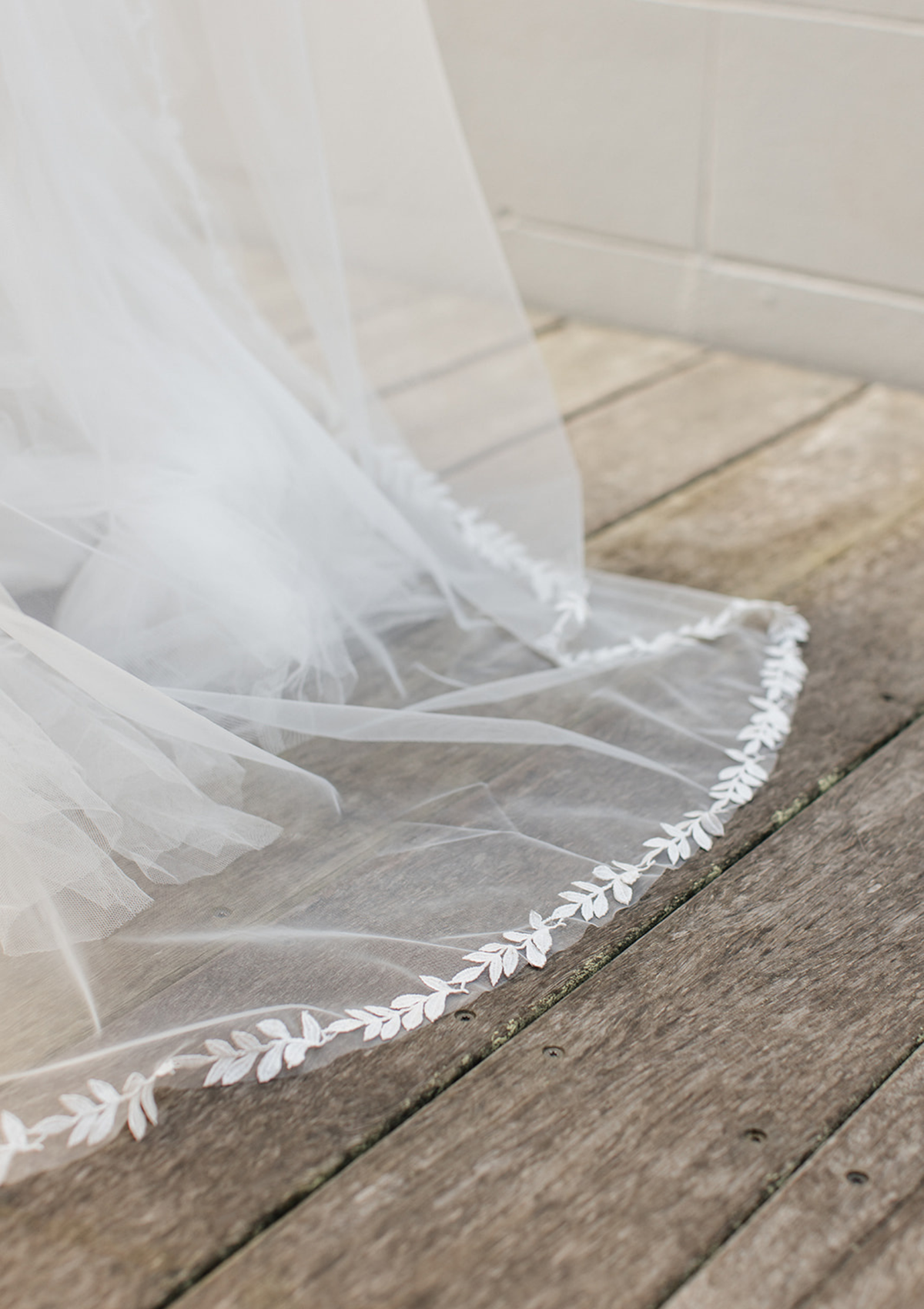 LAUNCHING SOON! Olive Leaf Edged Bridal Veil 2m