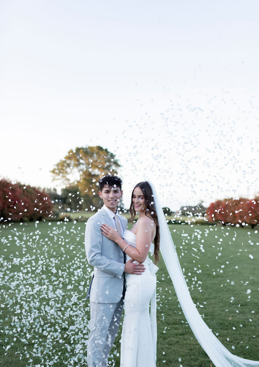Classic Bridal Veil & Eco Confetti Bundle