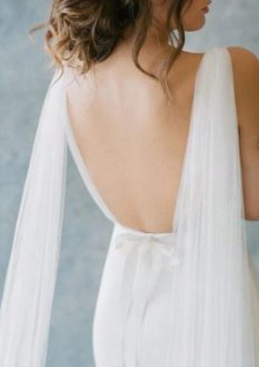 Classic Bridal Wings- Veil Alternative