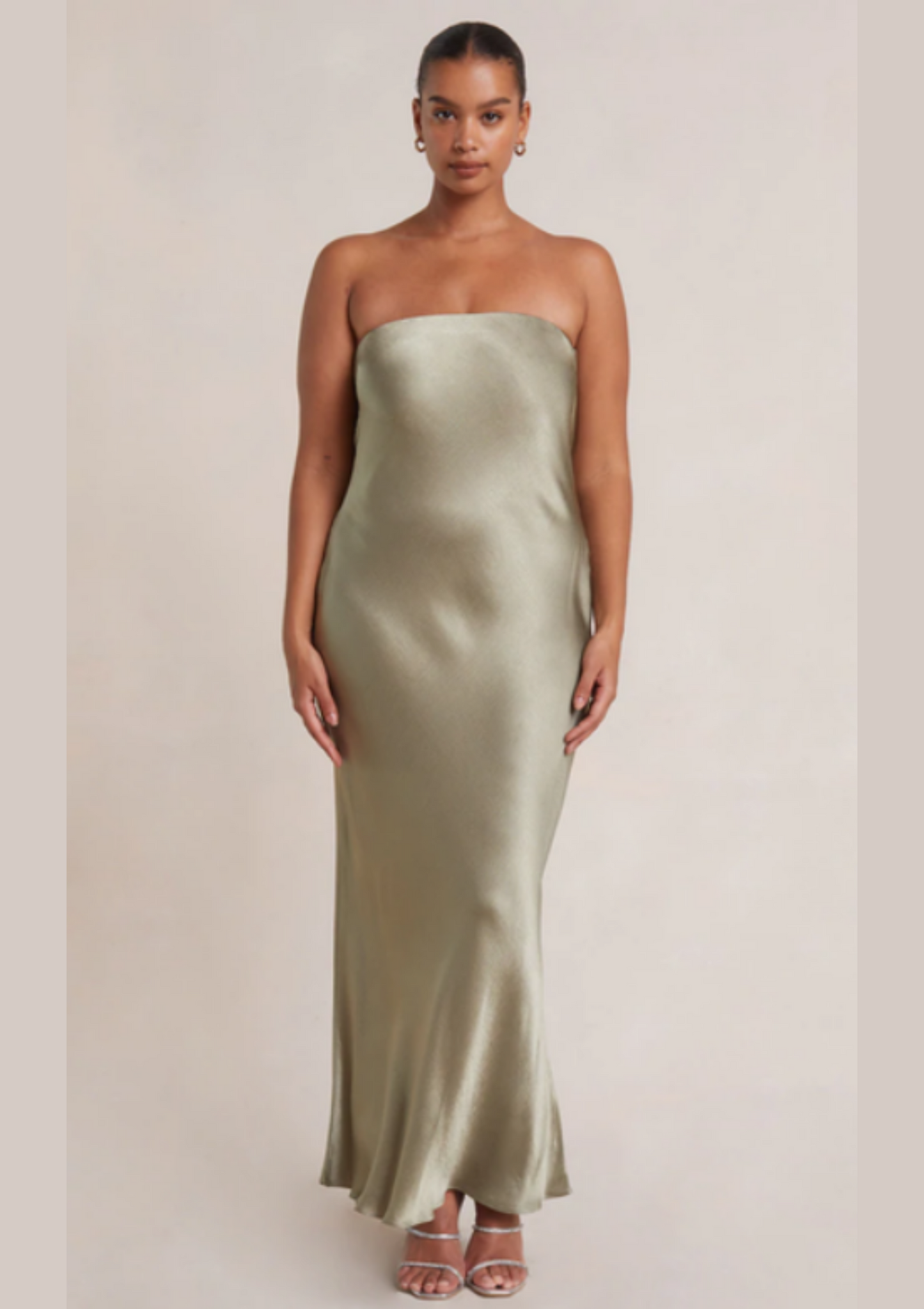 Sage Green Bridesmaid Dress- Strapless