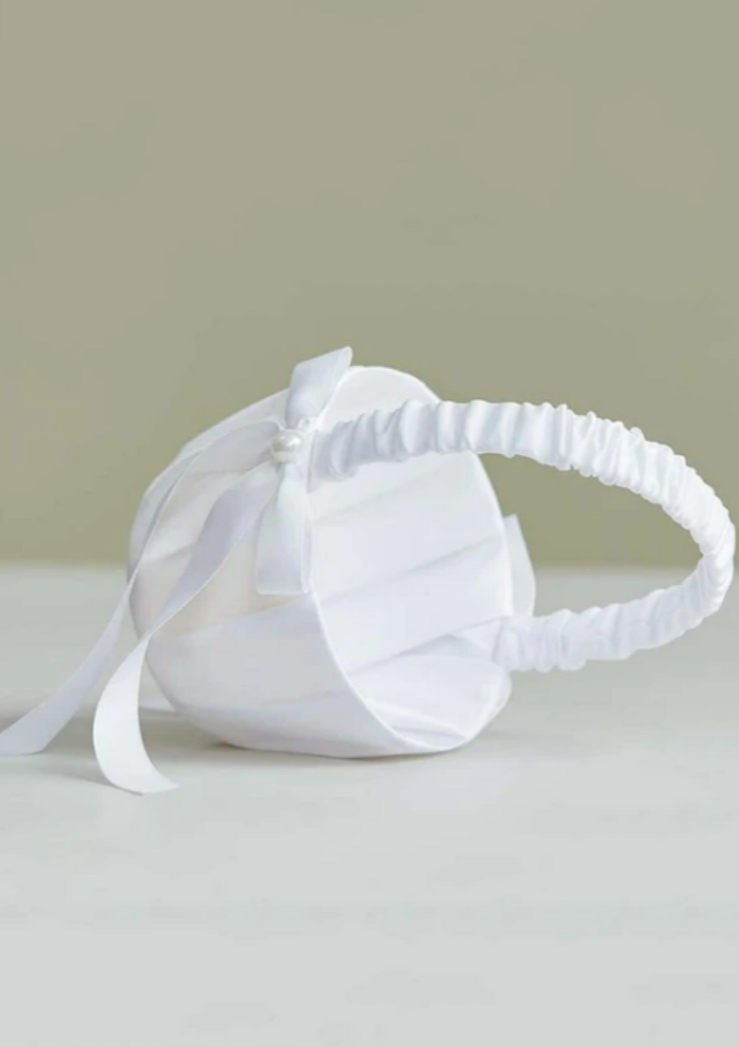 Flower Girl Basket White