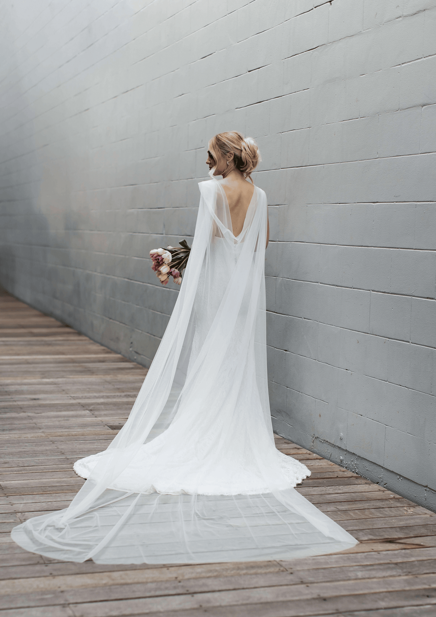 Classic Bridal Cape- Veil Alternative