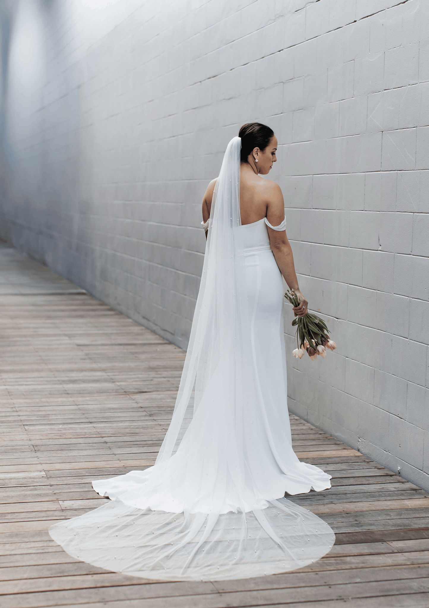 Pearl Bridal Veil 3m (Cathedral Veil)