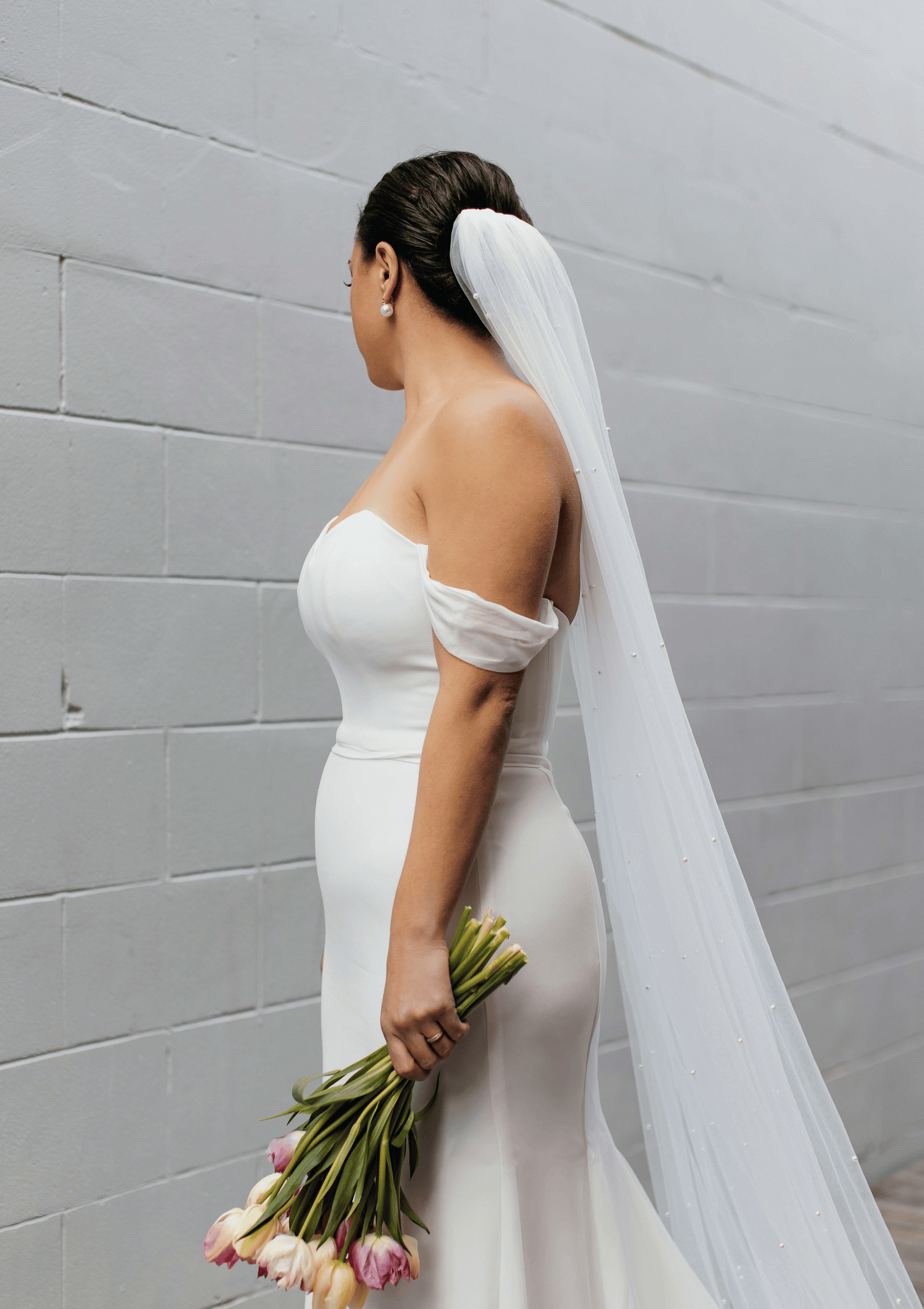 Pearl Bridal Veil 3m (Cathedral Veil)
