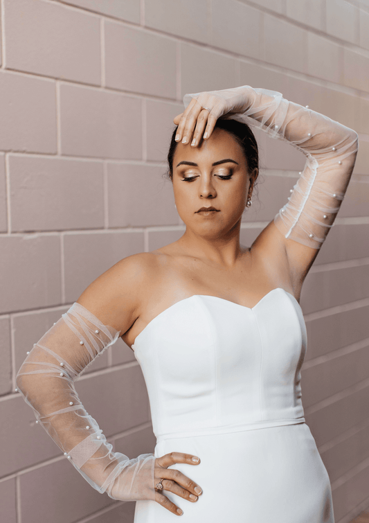Removable Bridal Sleeves- Pearl