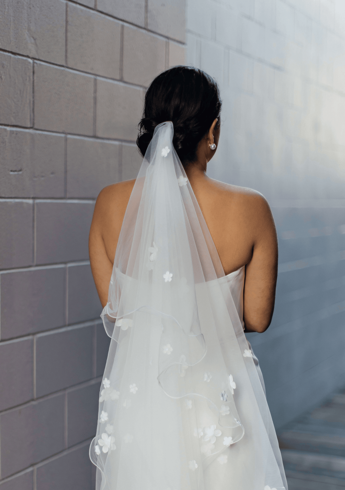 Antique Floral Bridal Veil