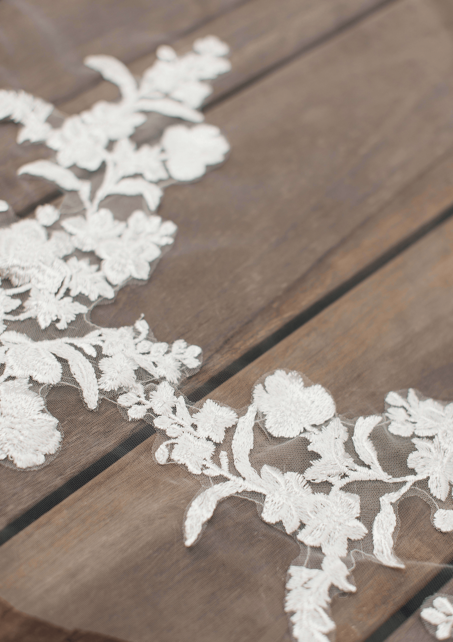 Floral Lace Veil 3m (Cathedral Veil)