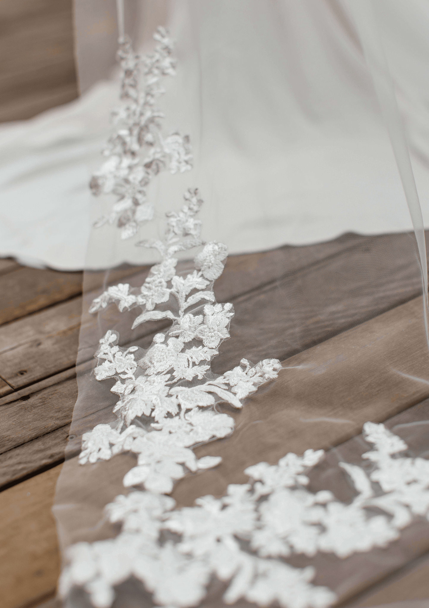 Floral Lace Veil 3m (Cathedral Veil)