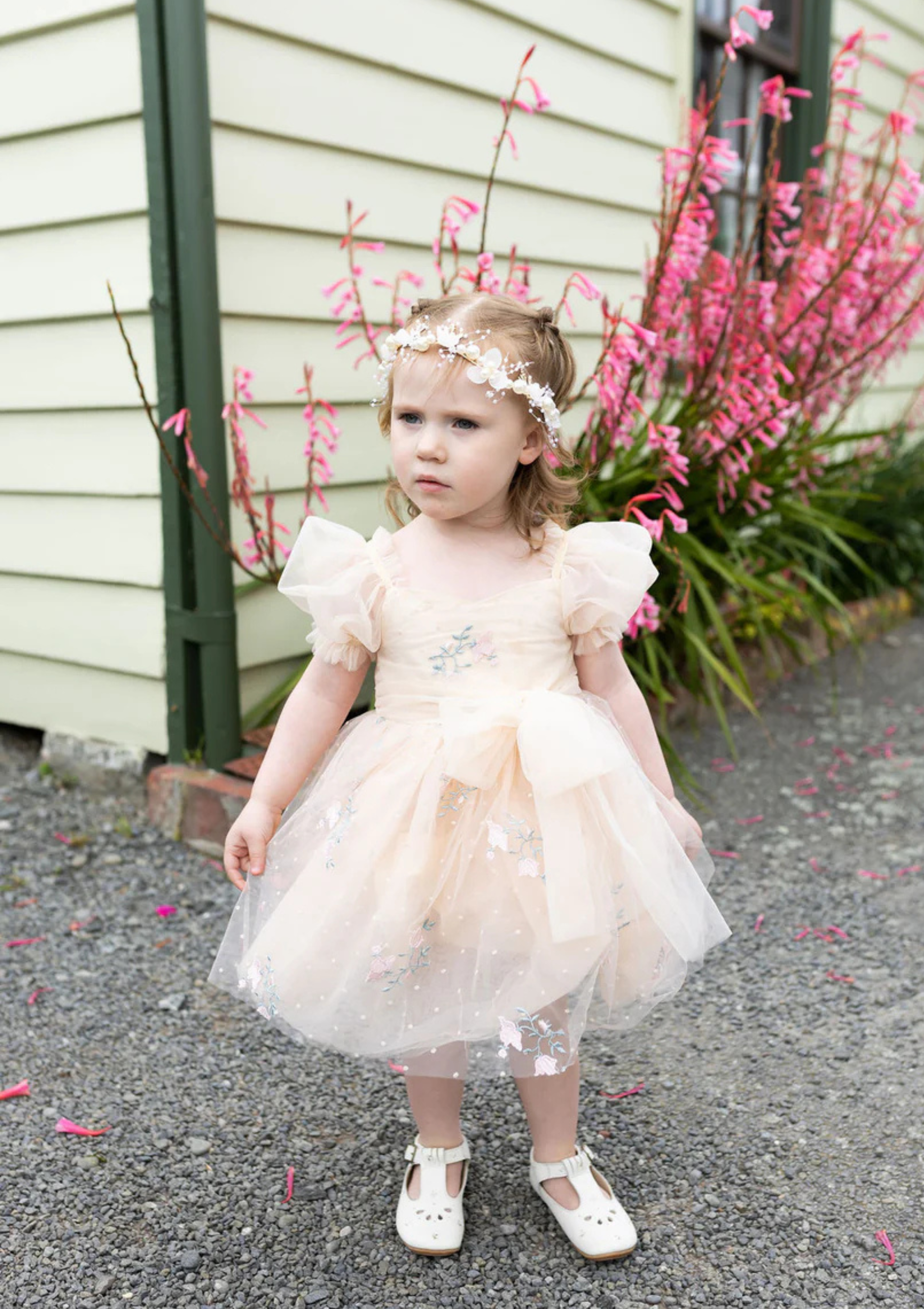 Adjustable Flower Girl Headband NZ | Floral Bridal Hair Accessory