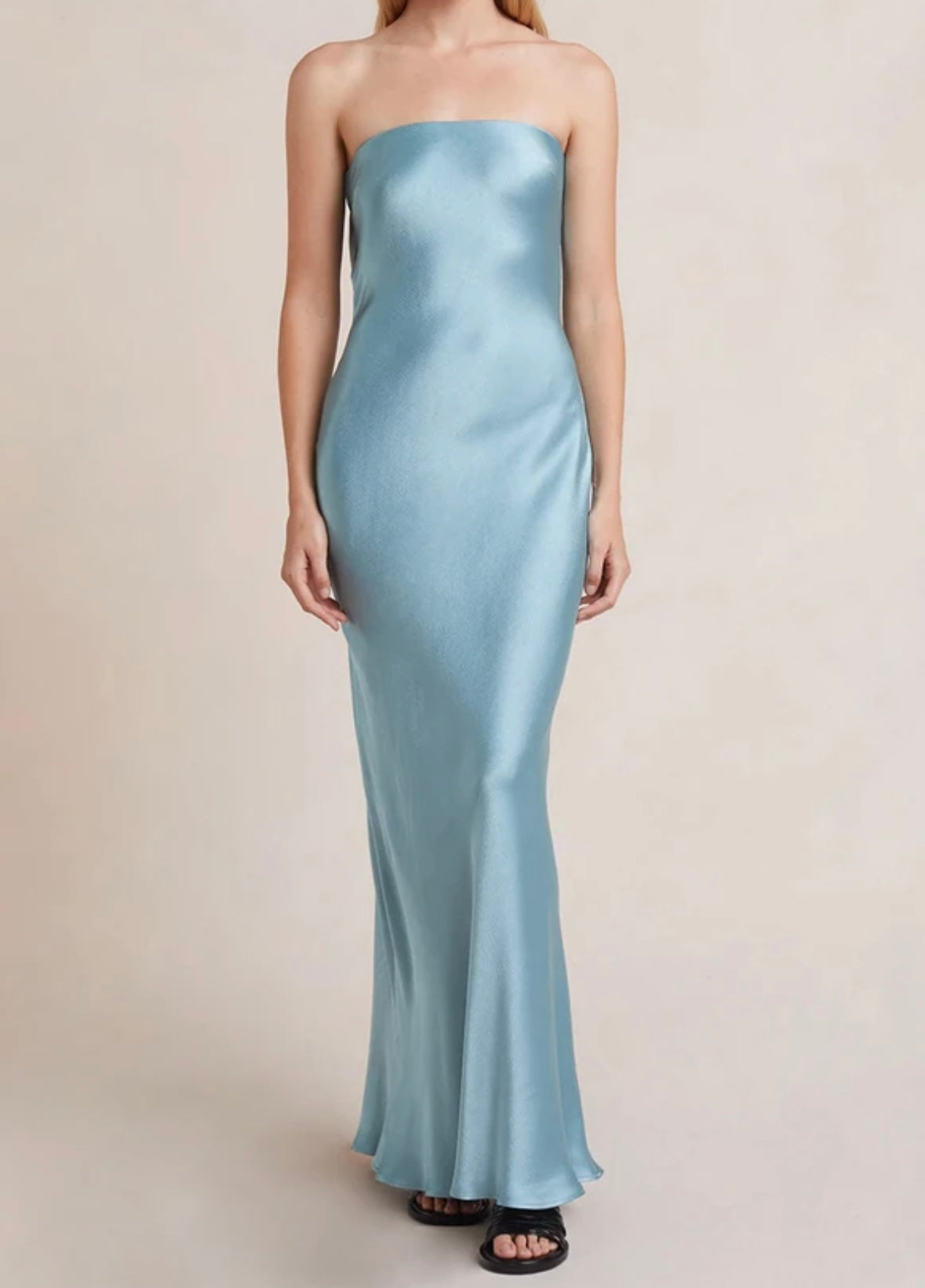 Icy Blue Bridesmaid Dress- Strapless