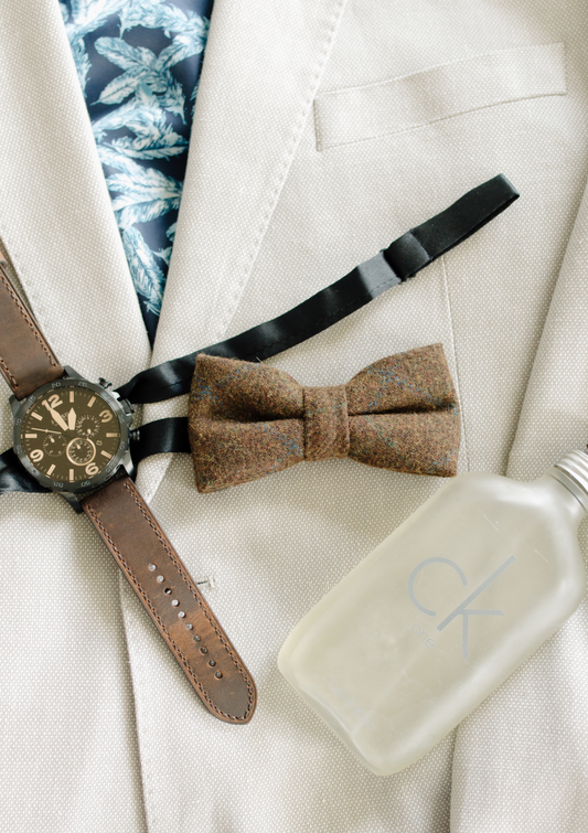 Wool Bow Tie Brown