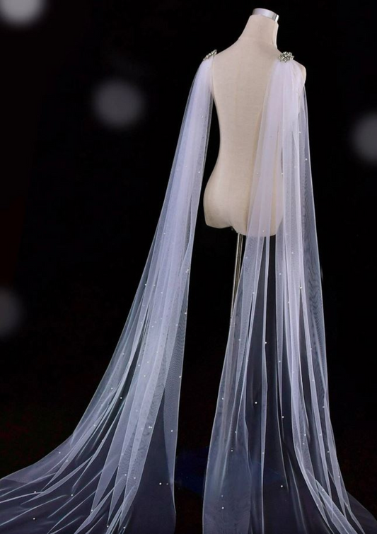 Pearl Bridal Wings- Veil Alternative