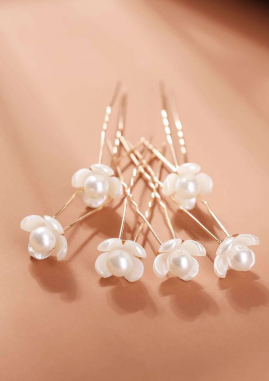 Small Faux Pearl Hair Pins
