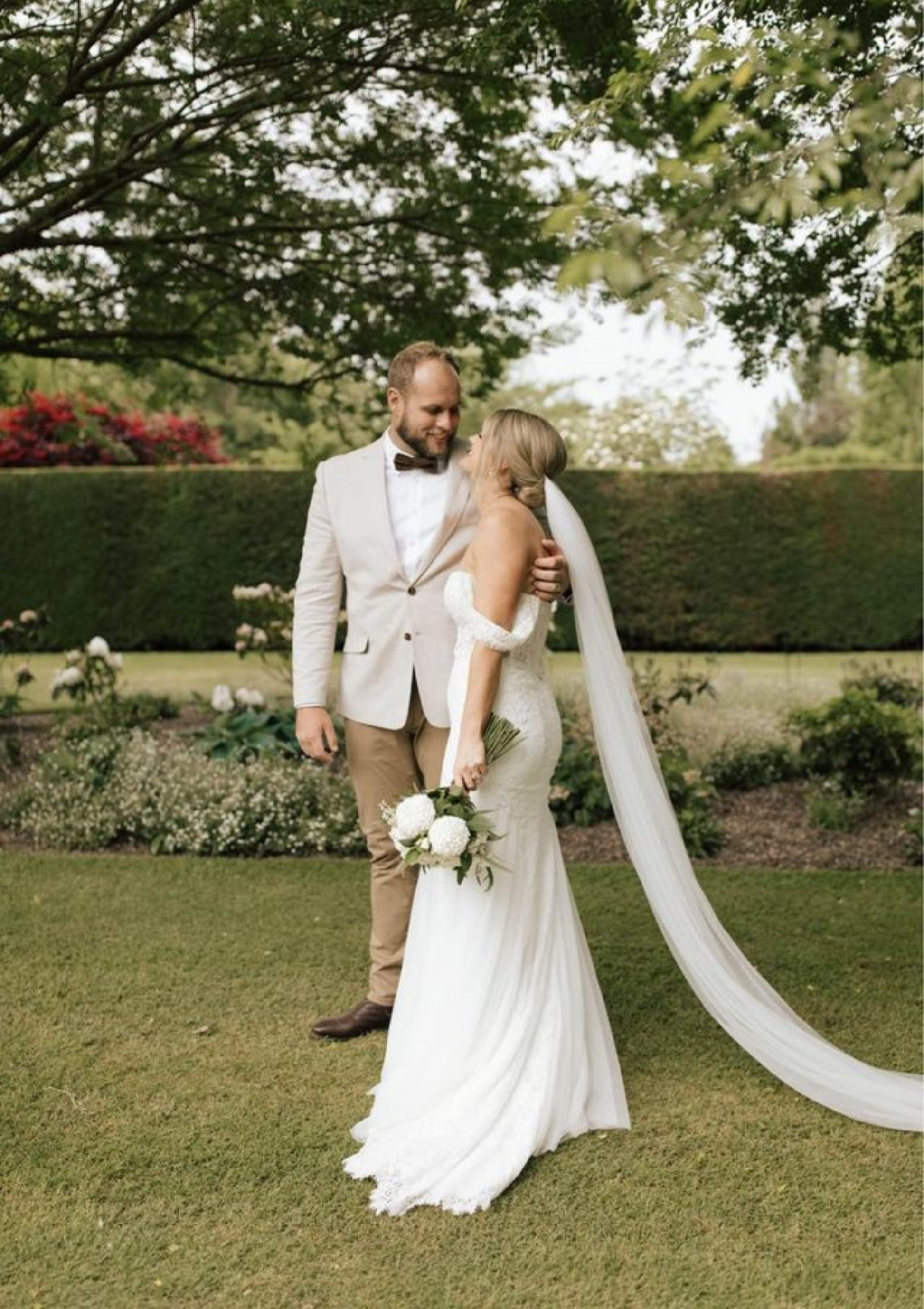 3m plain tulle cathedral veil NZ, lightweight and ultra-floaty