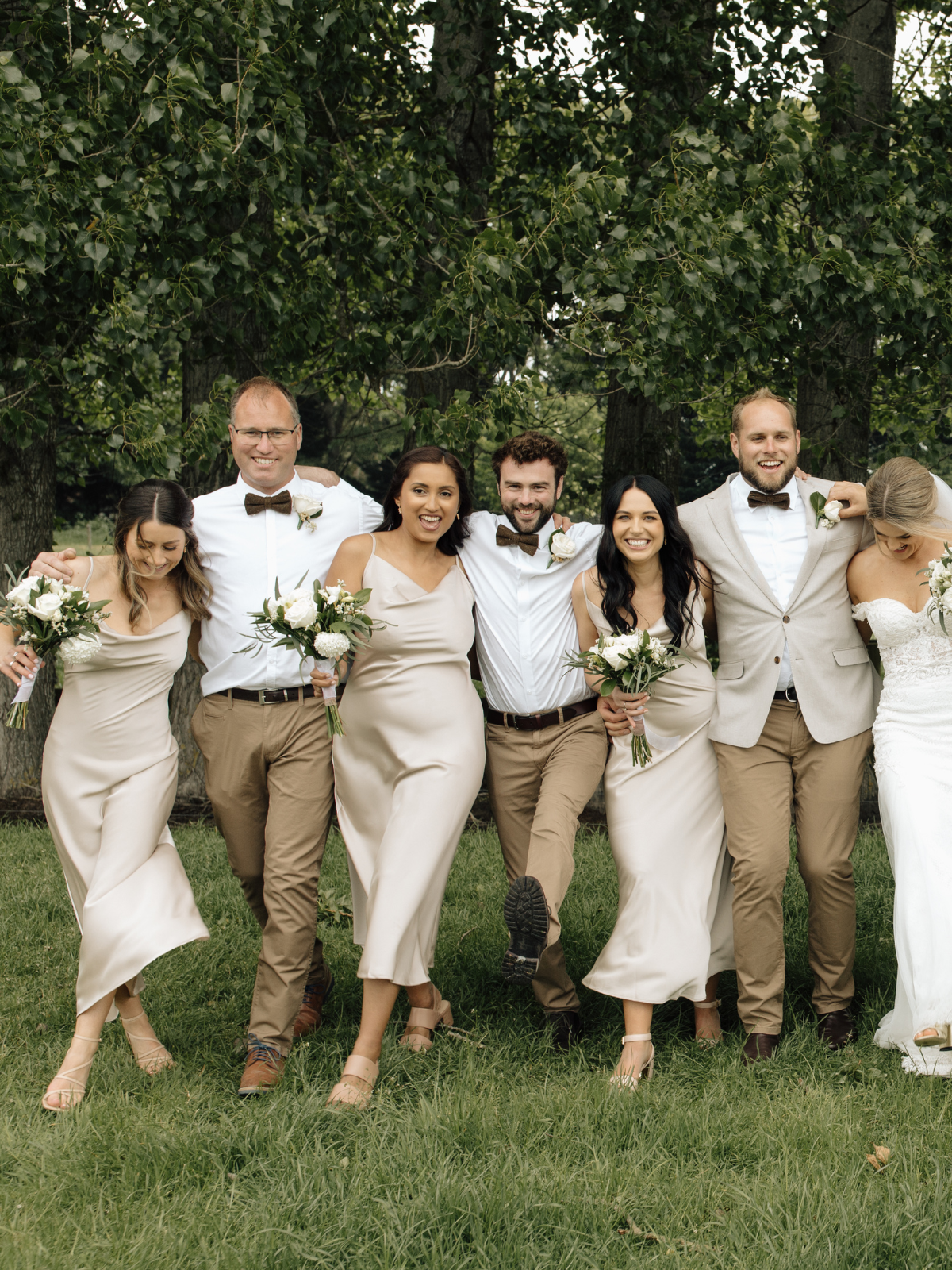 Khaki 2025 bridesmaid dresses